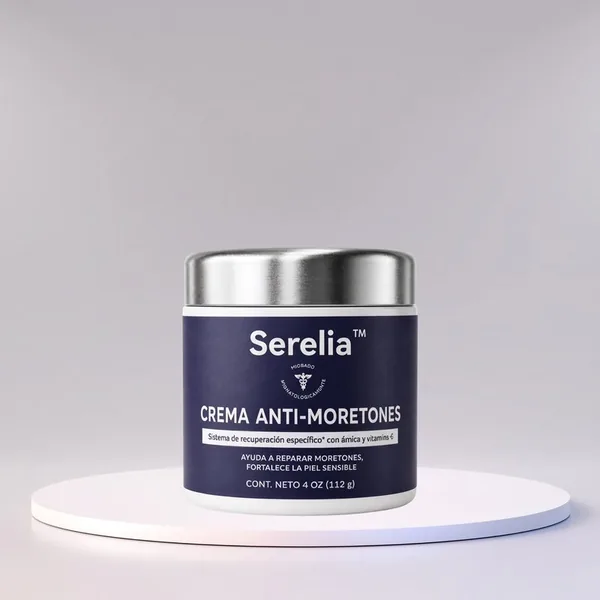 Serelia Crema Anti-Moretones, frasco de 4 oz